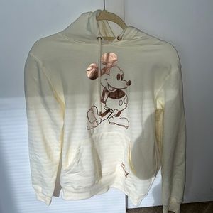 Disney Mickey Mouse Beige Hoodie Womens Small